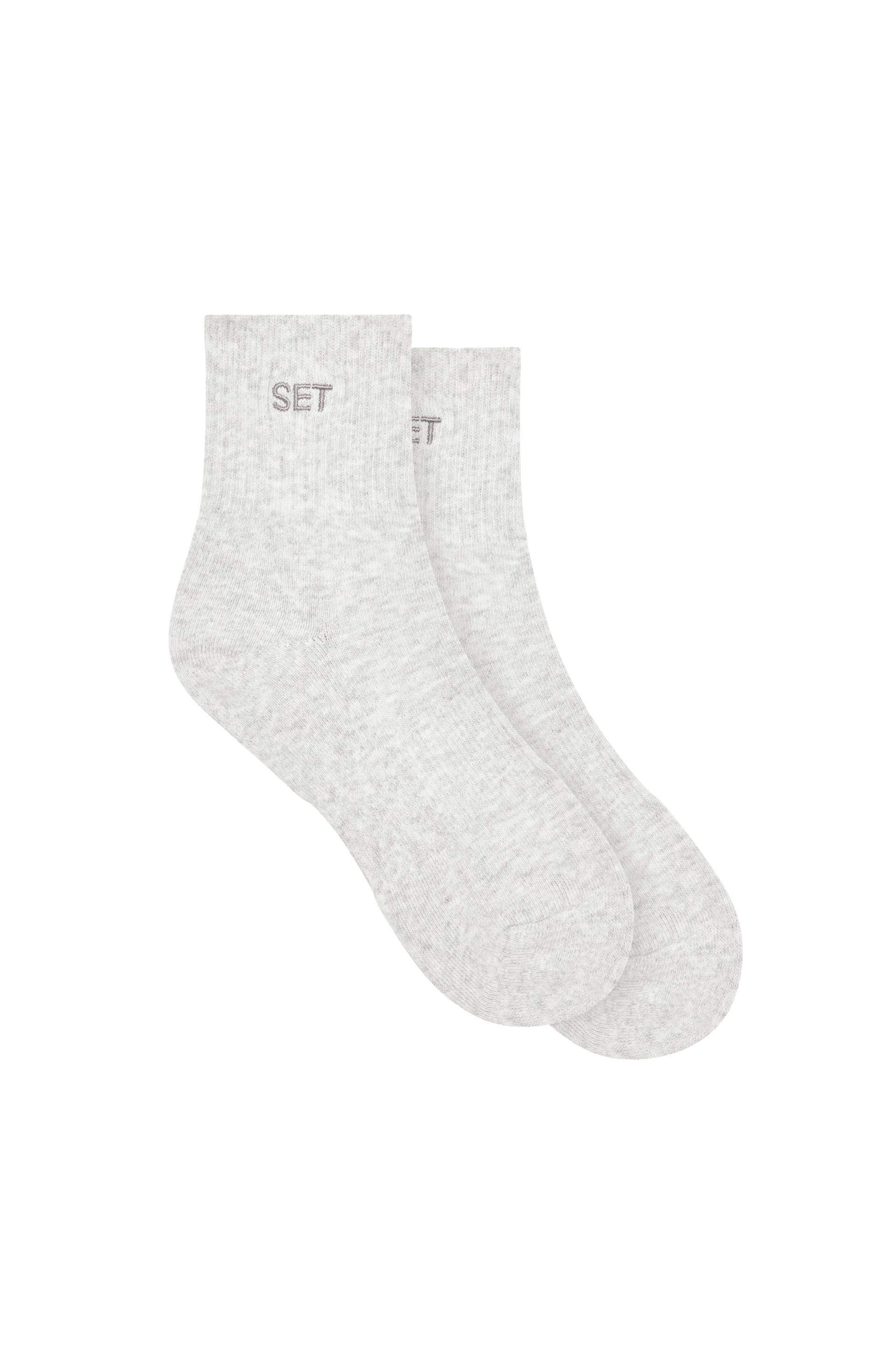 IMAGE OF SHORTY SOCKS IN HEATHER GREY