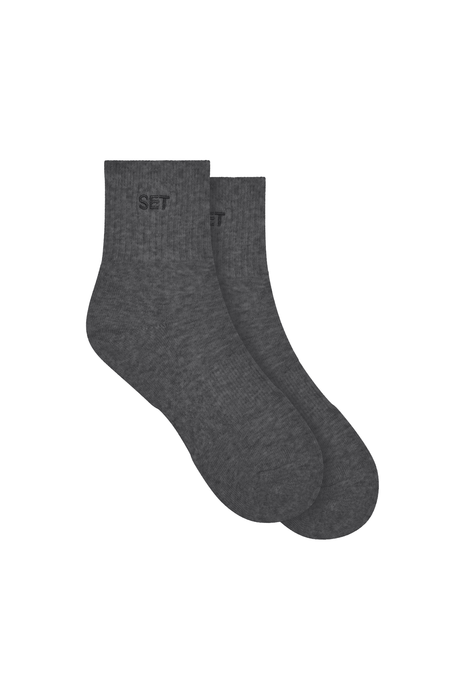 SET™ SHORTY SOCKS IN PEPPER HEATHER GREY