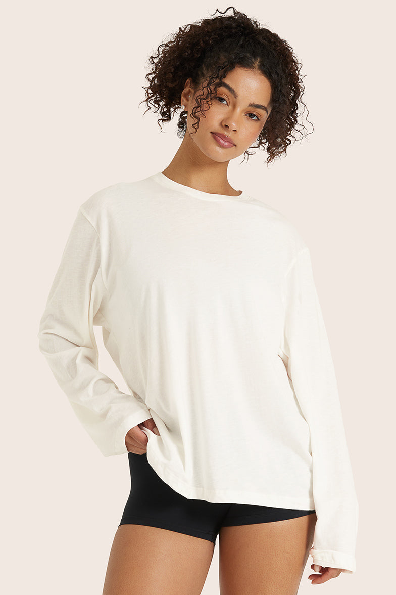 CLASSIC COTTON DAILY LONG SLEEVE - BLANC Featured Image