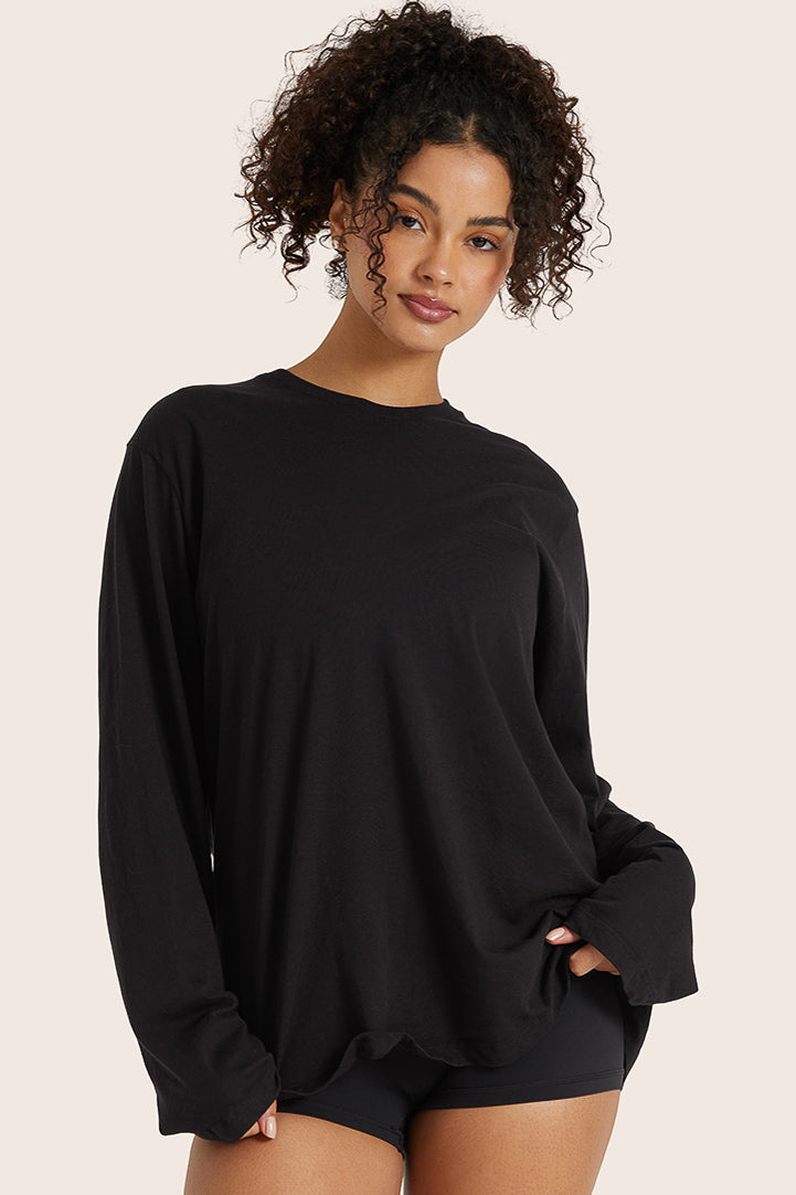 CLASSIC COTTON DAILY LONG SLEEVE - ONYX Featured Image