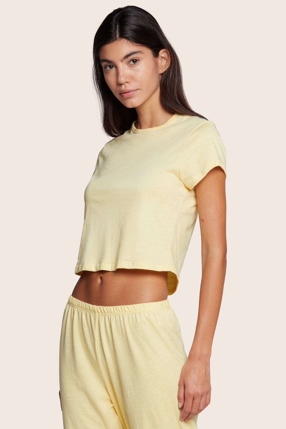 SET™ CLASSIC COTTON DAILY LINNY TEE IN LEMONADE