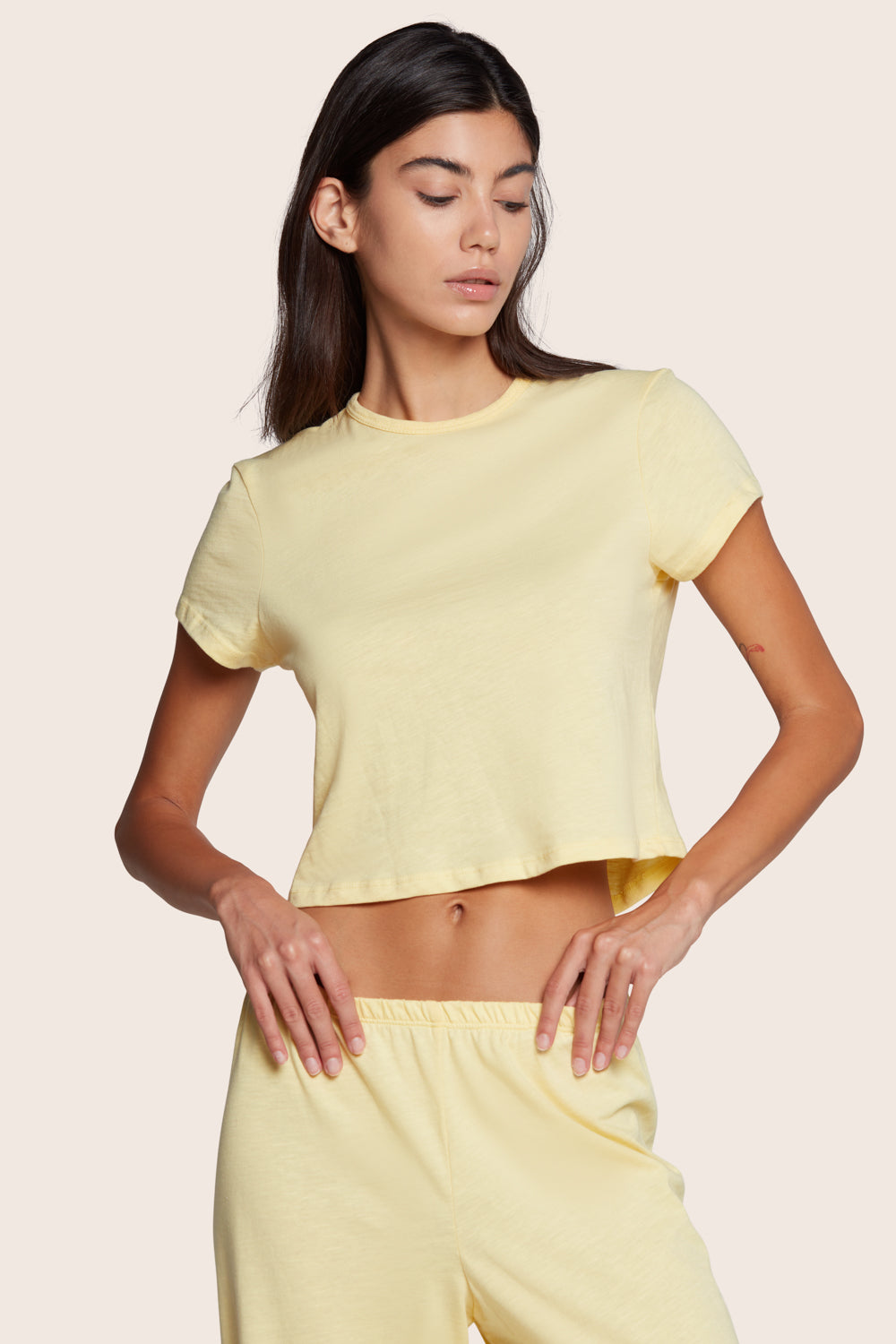 SET™ CLASSIC COTTON DAILY LINNY TEE IN LEMONADE