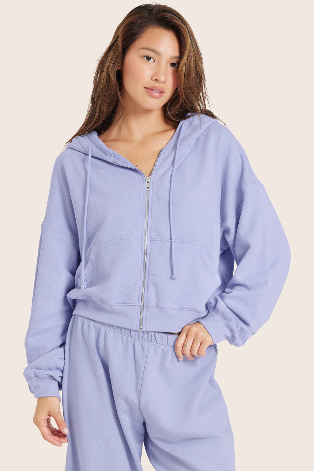 LIGHTWEIGHT SWEATS CLASSIC ZIP HOODIE - LILY Featured Image