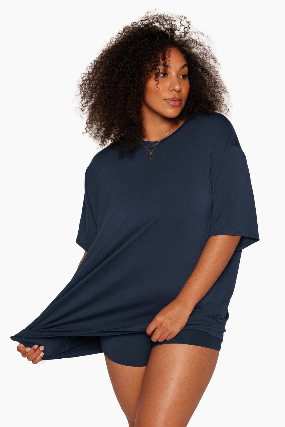 SET SLEEP™ OVERSIZED BOYFRIEND SLEEP TEE IN OXFORD