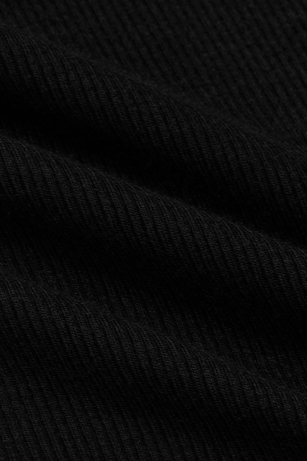 CLOSE UP IMAGE OF SET™ RIBBED MODAL FABRIC IN ONYX