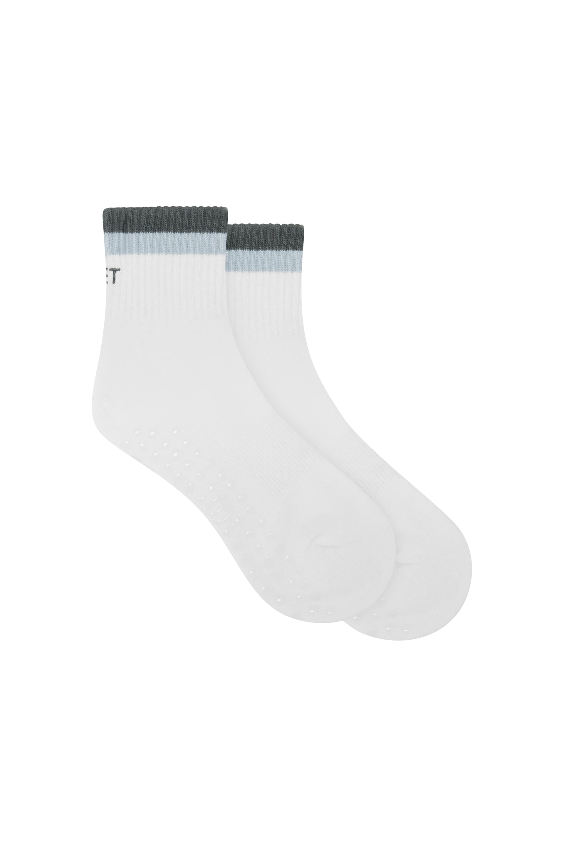 SET PILATES SHORTY SOCKS - WHITE/SLATE/FROST