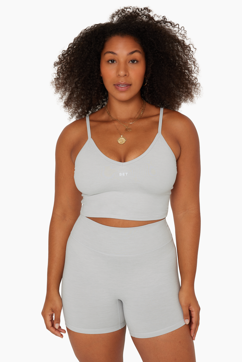 SET™ FORMCLOUD™ MINI V LONGLINE BRA IN HEATHER GREY