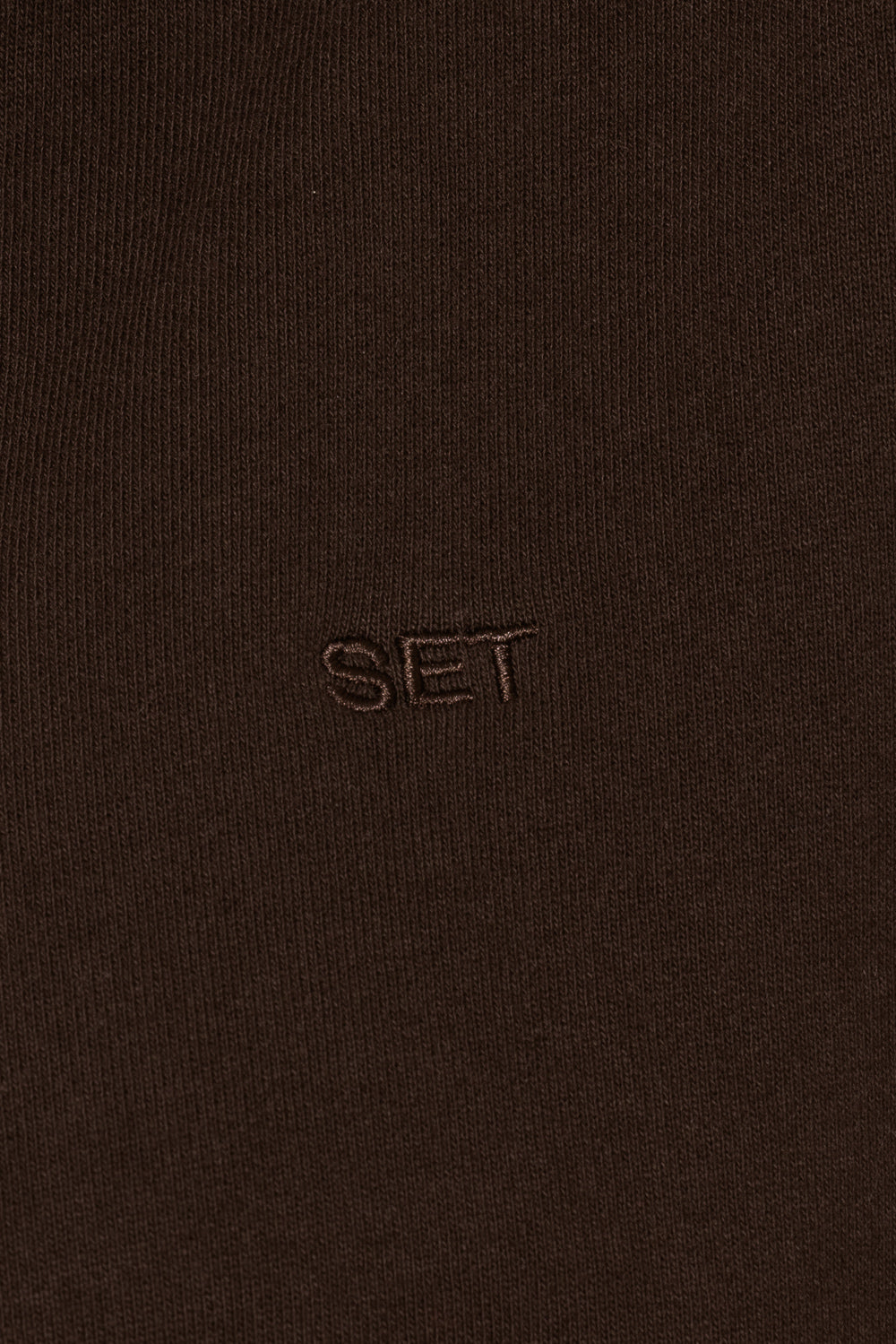 SET™ EMBROIDERED HEAVYWEIGHT SWEATS CREWNECK IN ESPRESSO