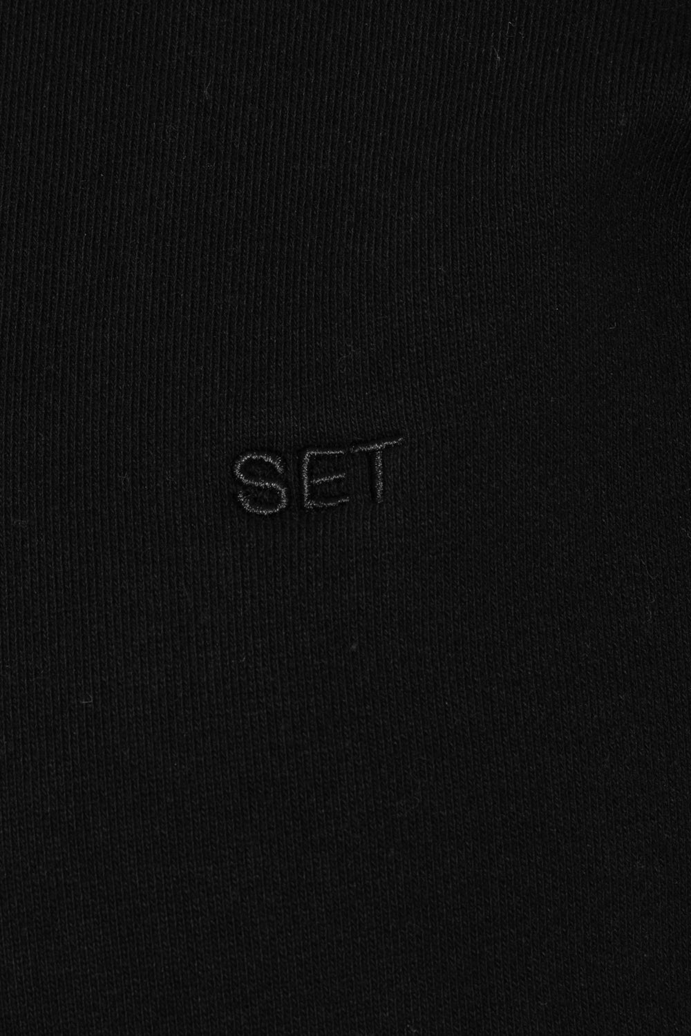 SET™ EMBROIDERED HEAVYWEIGHT SWEATS CREWNECK IN ONYX