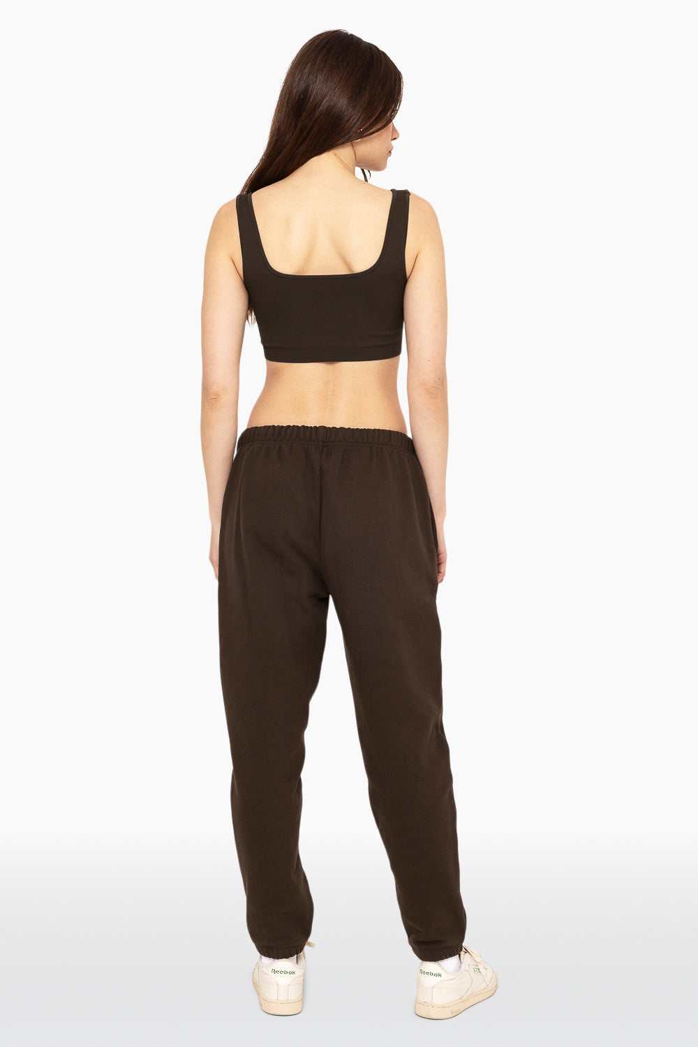 SET™ EMBROIDERED HEAVYWEIGHT SWEATS DRAWSTRING SWEATPANTS IN ESPRESSO