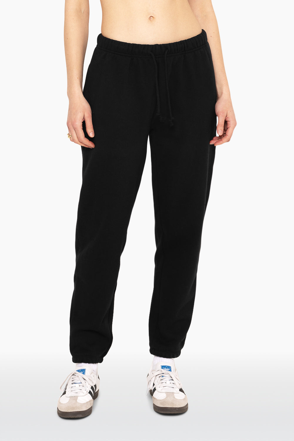 SET™ EMBROIDERED HEAVYWEIGHT SWEATS DRAWSTRING SWEATPANTS IN ONYX