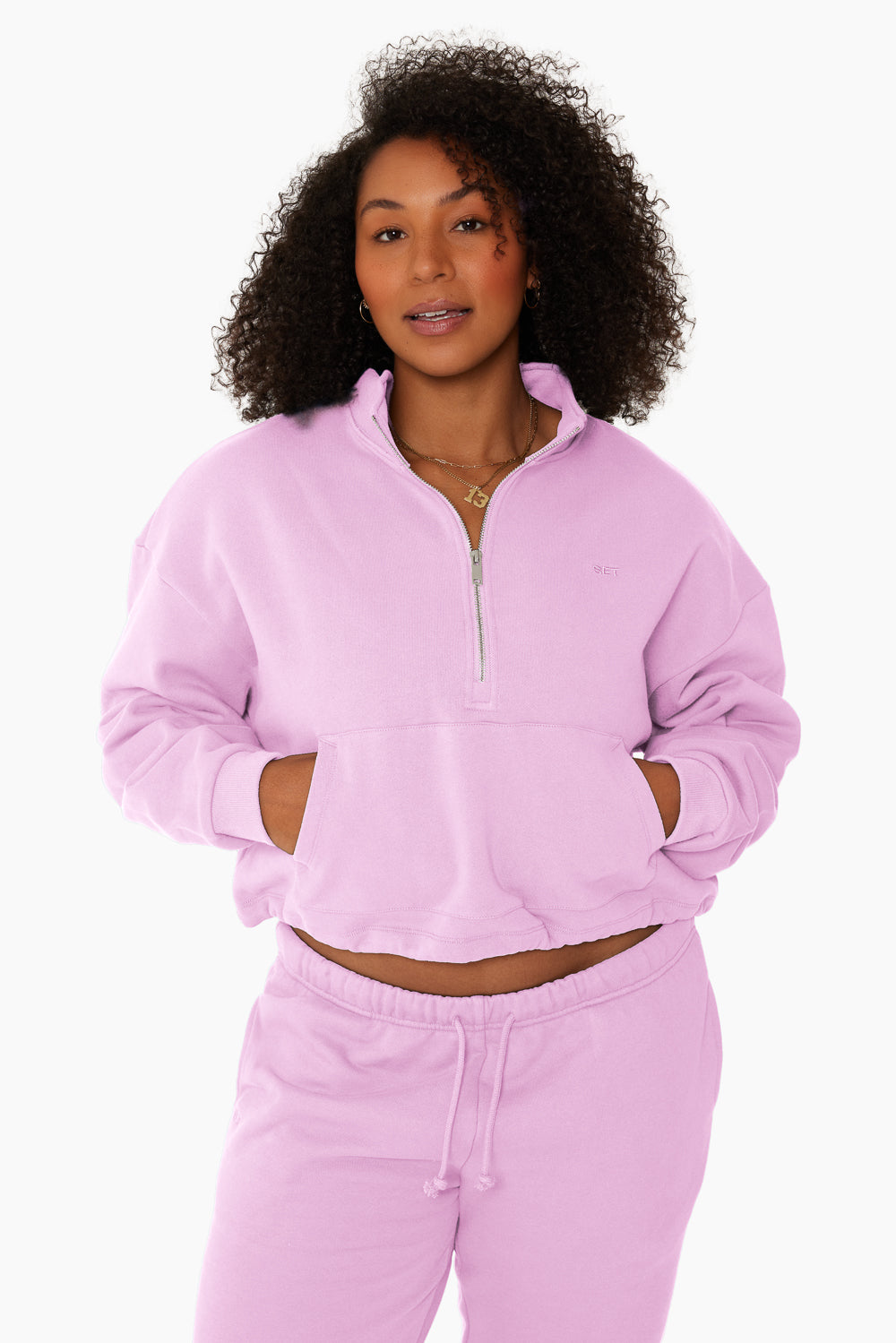 SET™ HEAVYWEIGHT SWEATS HALF ZIP IN CHARM