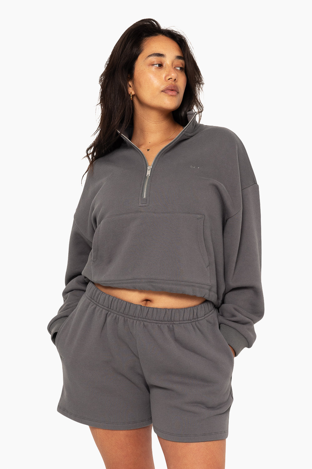 HEAVYWEIGHT SWEATS HALF ZIP - GRAPHITE Featured Image