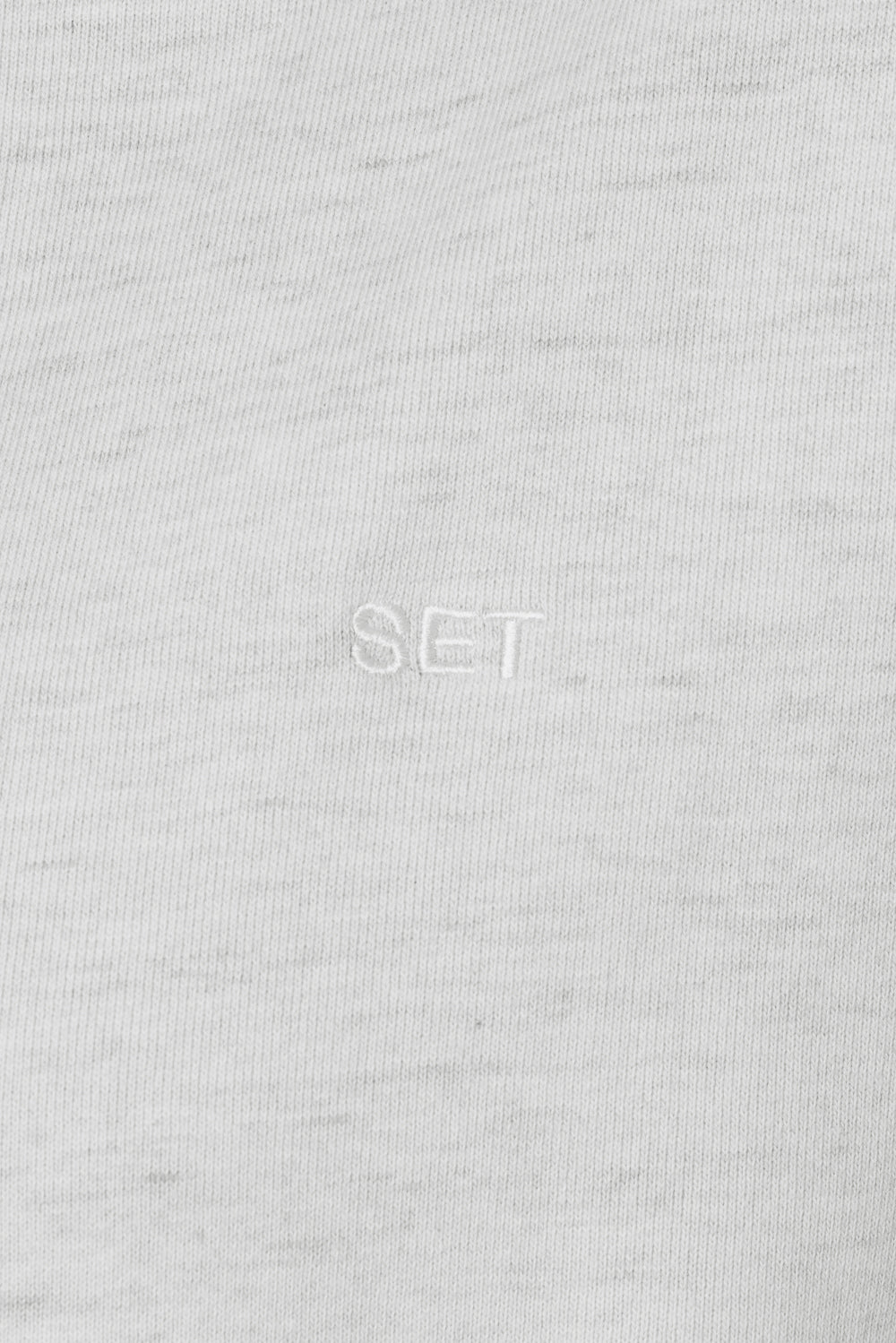 SET™ EMBROIDERED HEAVYWEIGHT SWEATS HALF ZIP IN HEATHER GREY