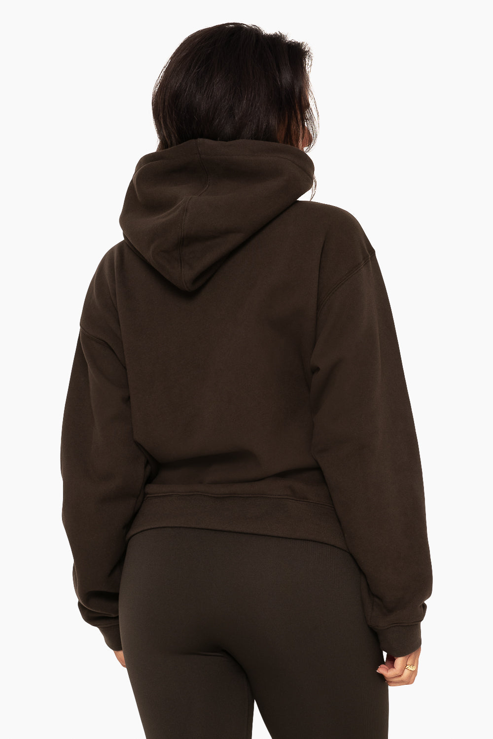 SET™ EMBROIDERED HEAVYWEIGHT SWEATS HOODIE IN ESPRESSO