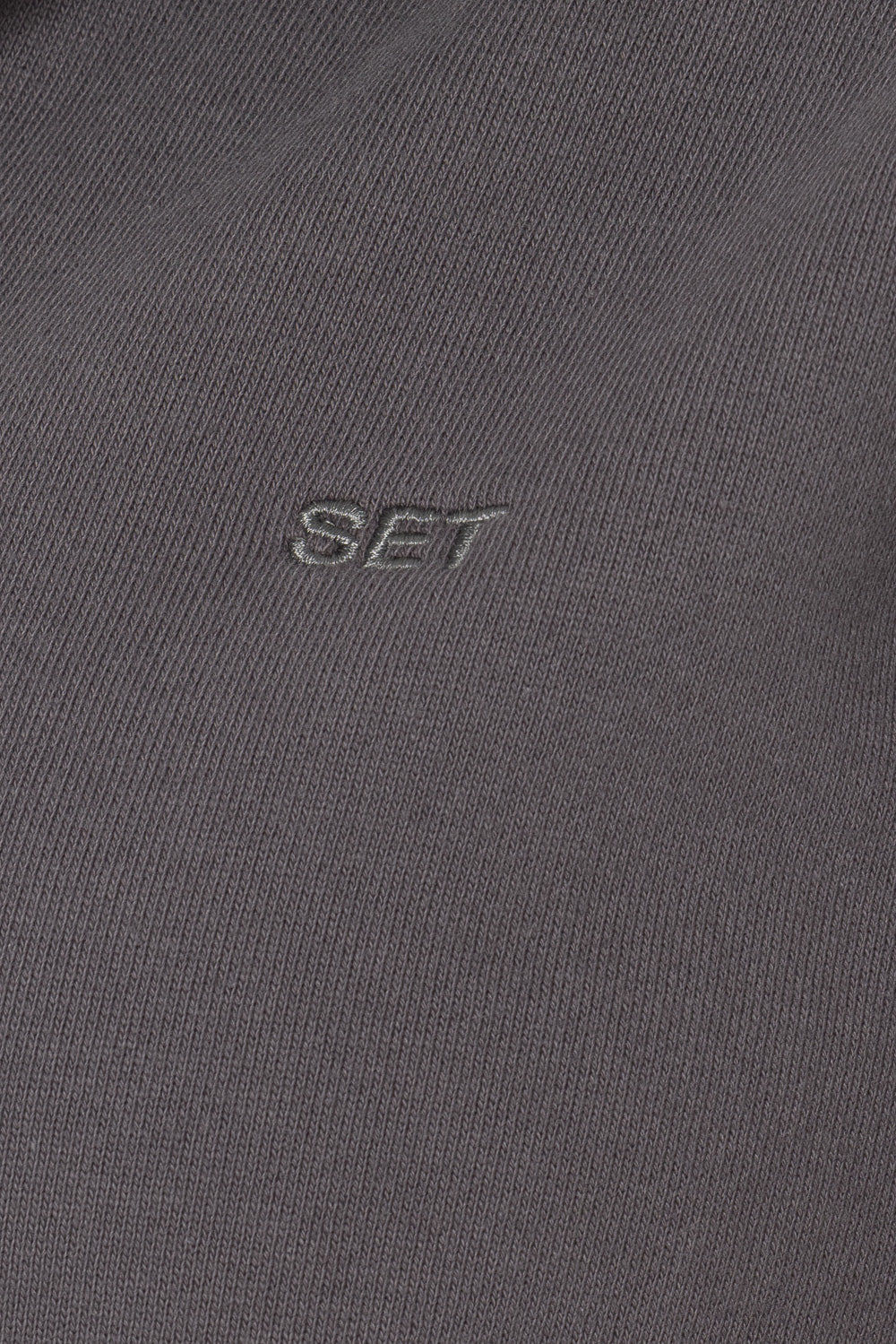 SET™ EMBROIDERED HEAVYWEIGHT SWEATS HOODIE IN GRAPHITE