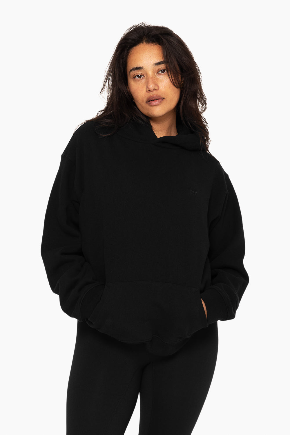 SET™ EMBROIDERED HEAVYWEIGHT SWEATS HOODIE IN ONYX