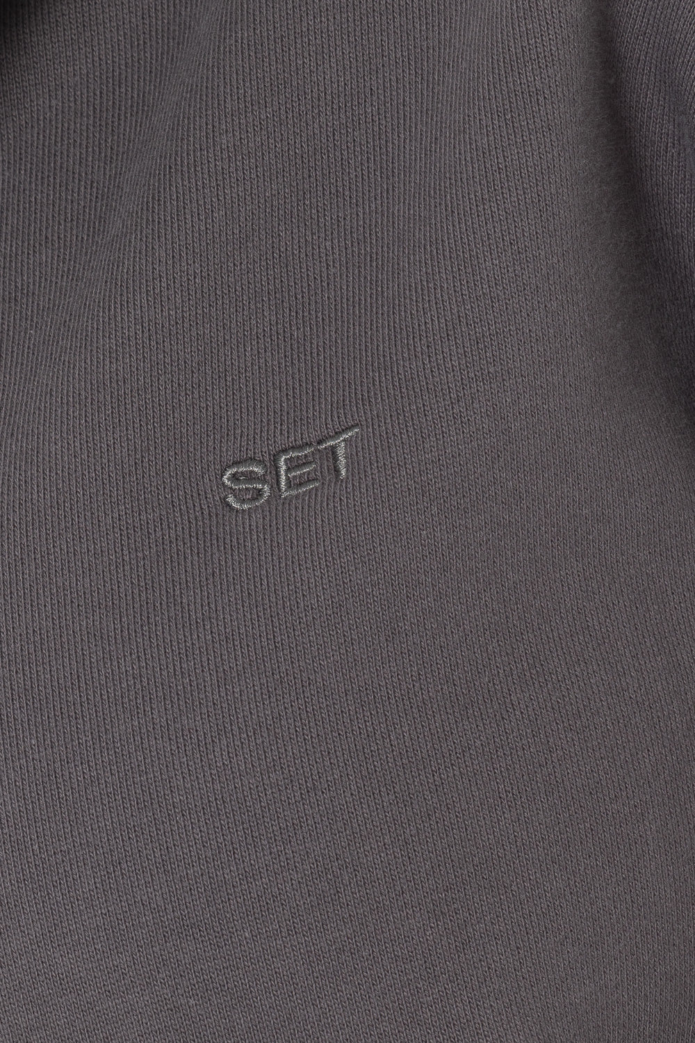 SET™ EMBROIDERED HEAVYWEIGHT SWEATS ZIP HOODIE IN GRAPHITE