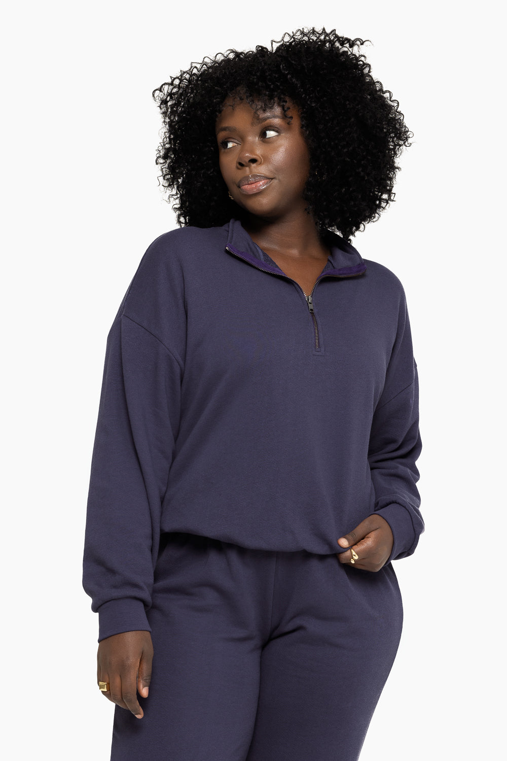 SET™ LIGHTWEIGHT SWEATS QUARTER ZIP IN GALAXY