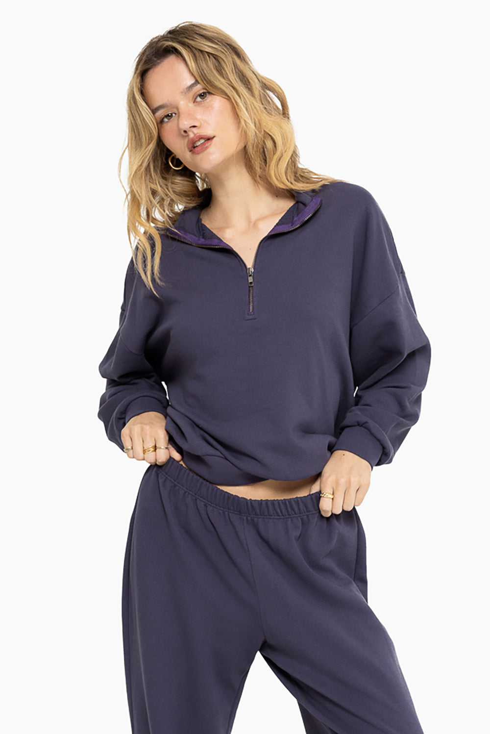 SET™ LIGHTWEIGHT SWEATS QUARTER ZIP IN GALAXY