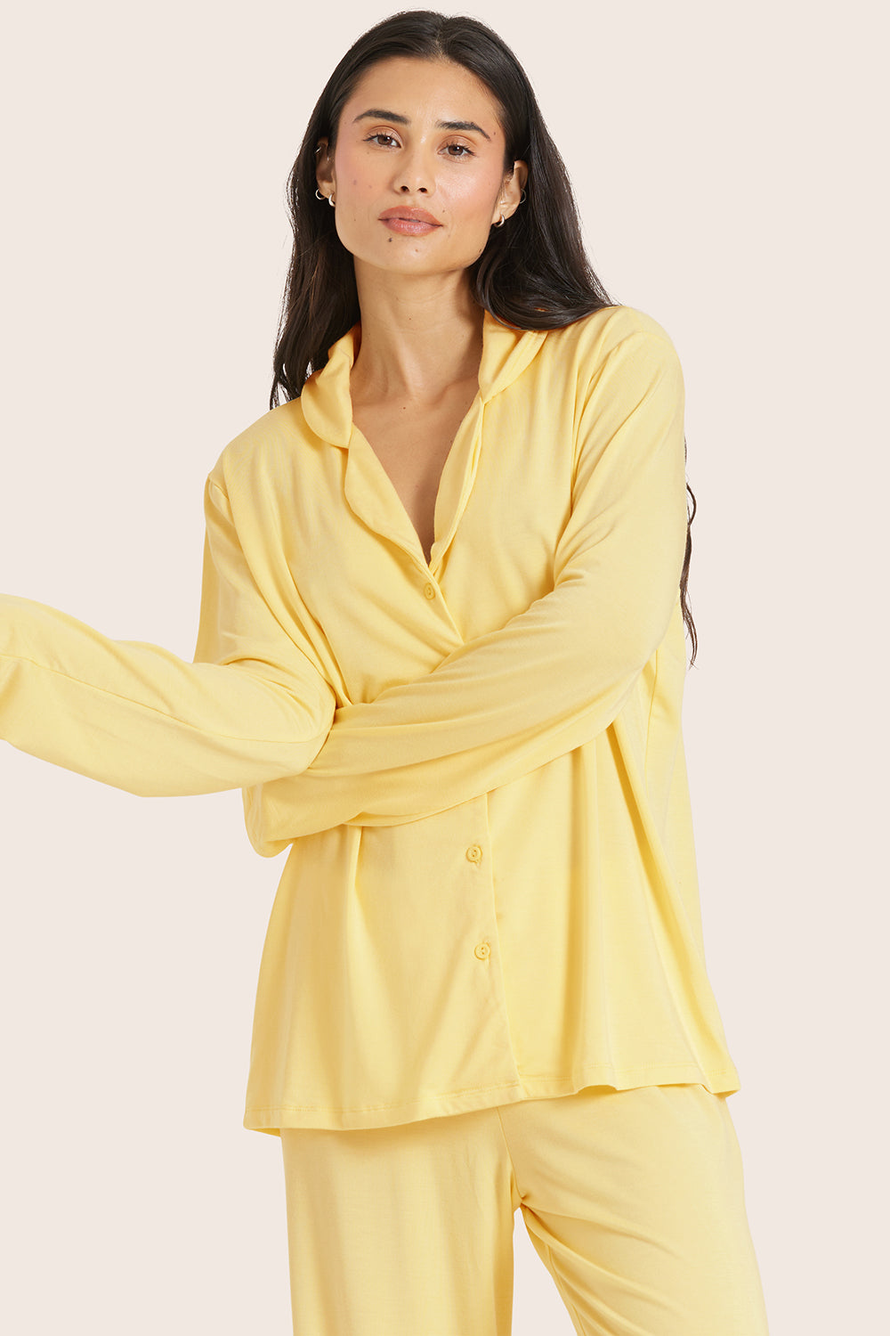 SLEEP JERSEY SLEEP BUTTON DOWN - DANDELION Featured Image