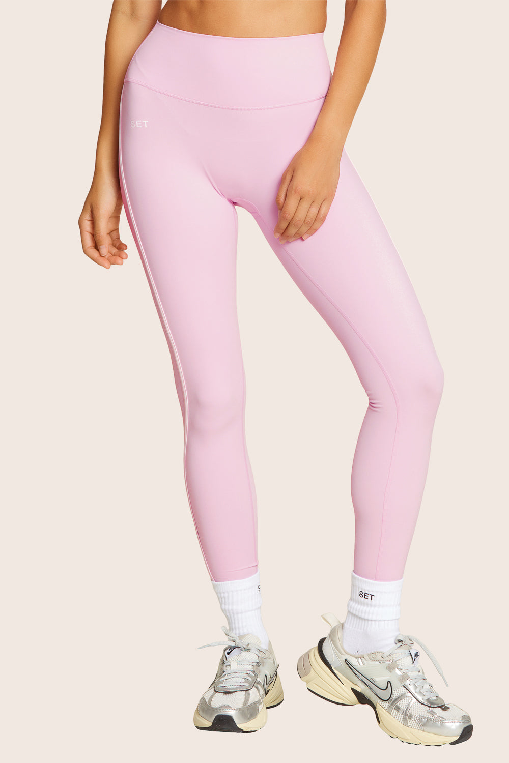 SET™ SPORTBODY® STRIPE LEGGINGS IN PRIMROSE