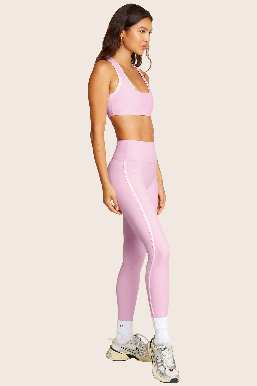 SET™ SPORTBODY® STRIPE LEGGINGS IN PRIMROSE