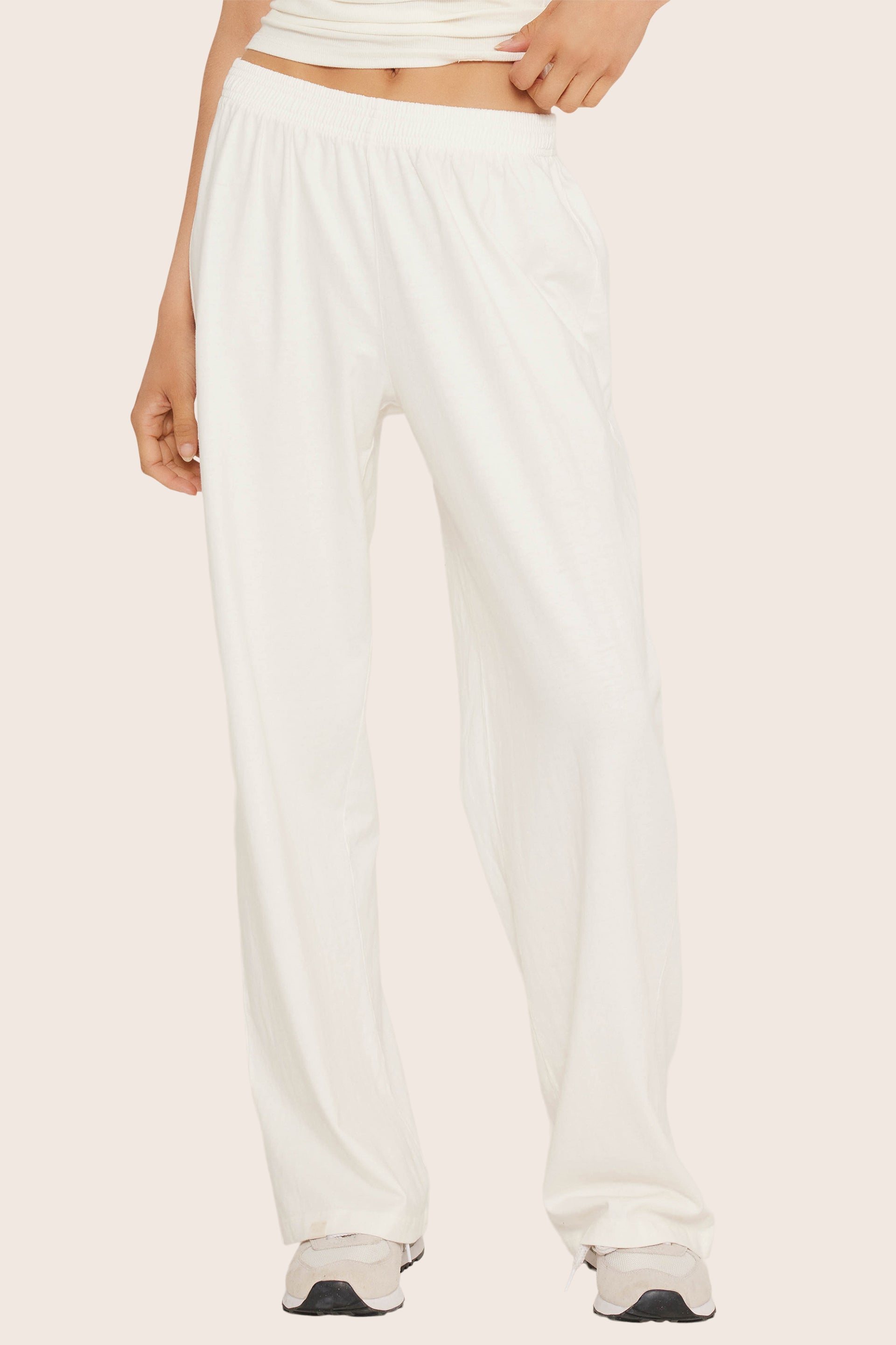 SET™ HEAVY COTTON EASY PANTS IN BLANC