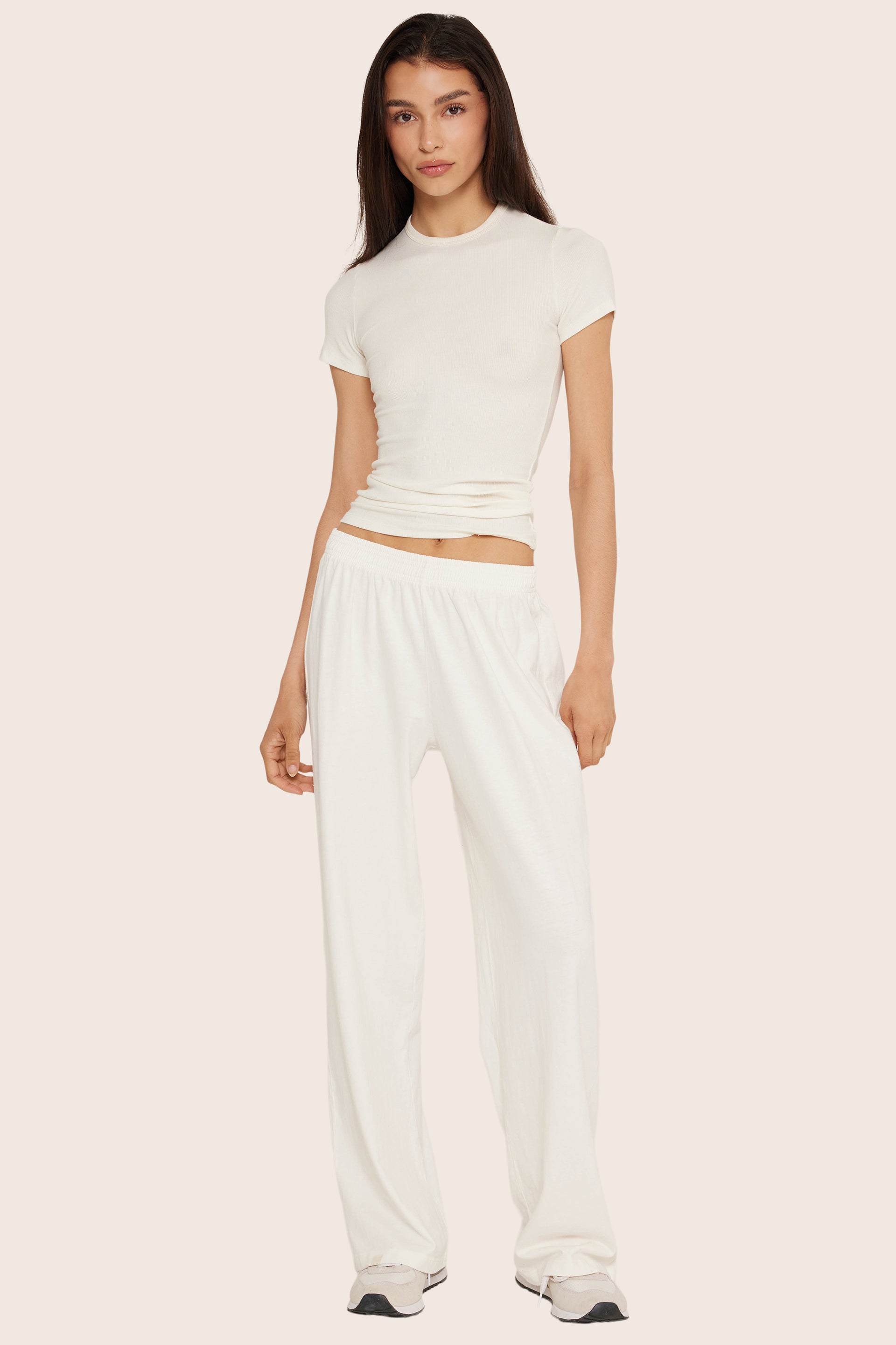 SET™ HEAVY COTTON EASY PANTS IN BLANC