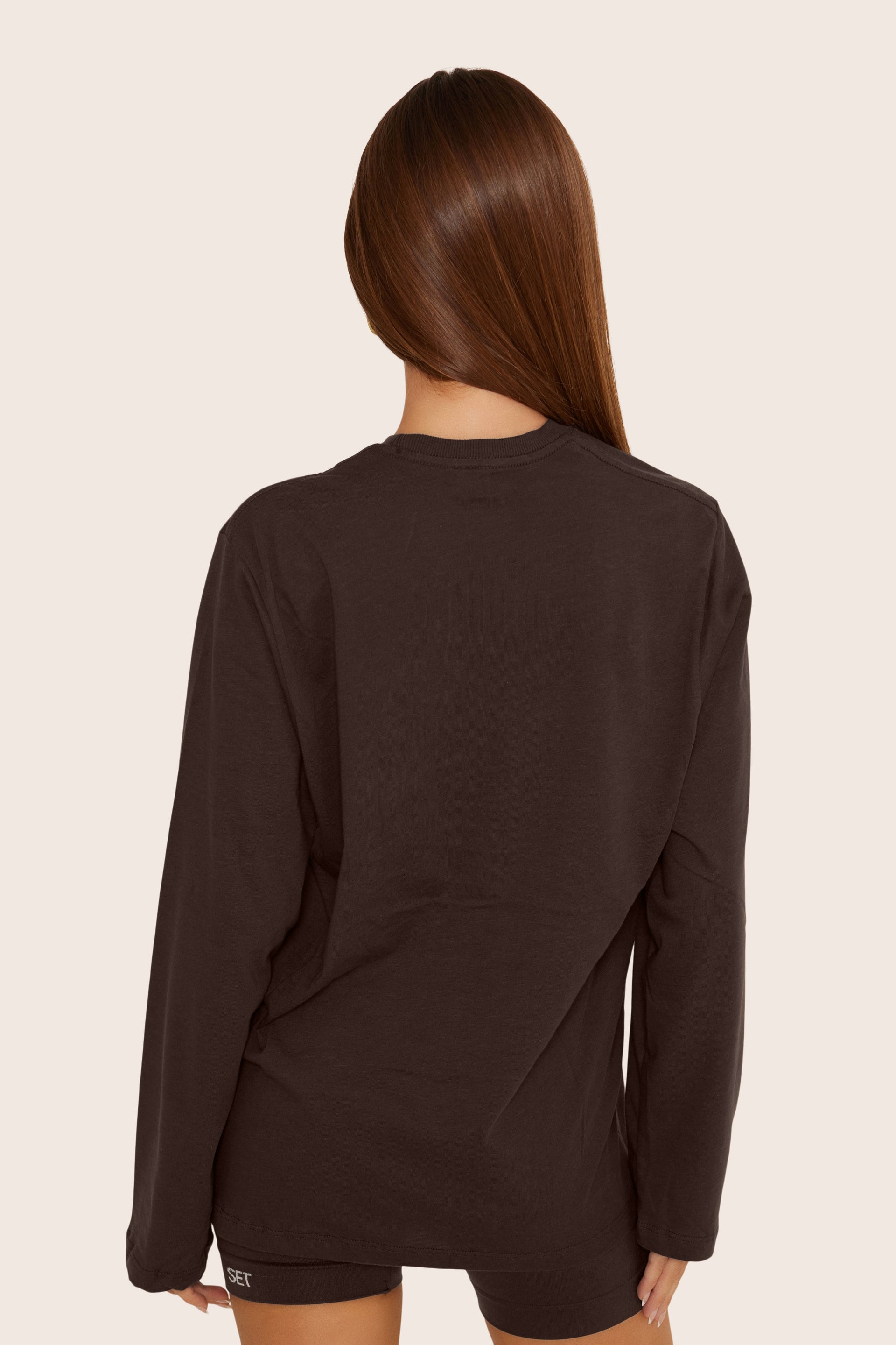 SET™ CLASSIC COTTON DAILY LONG SLEEVE IN ESPRESSO