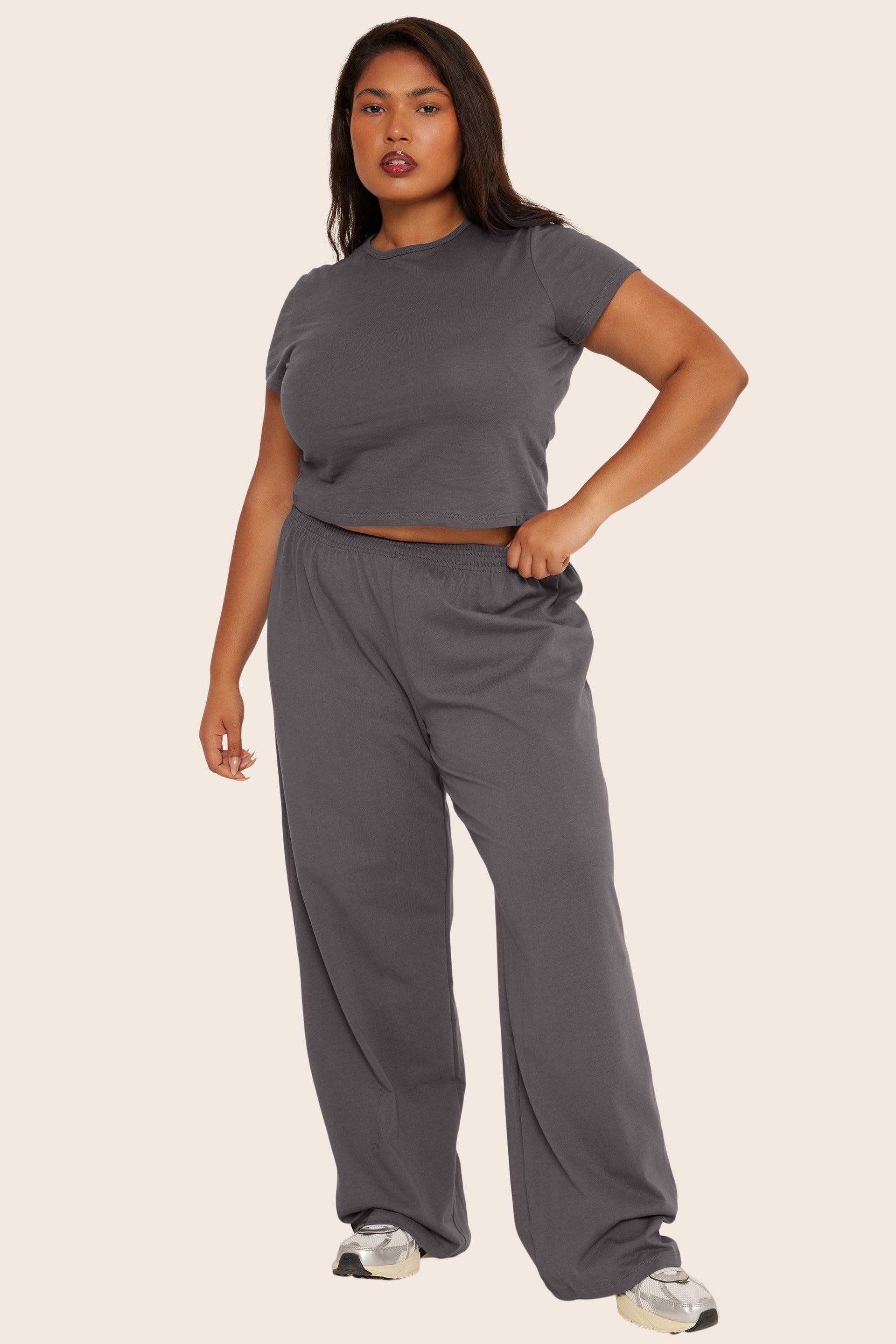 SET™ HEAVY COTTON EASY PANTS IN GRAPHITE