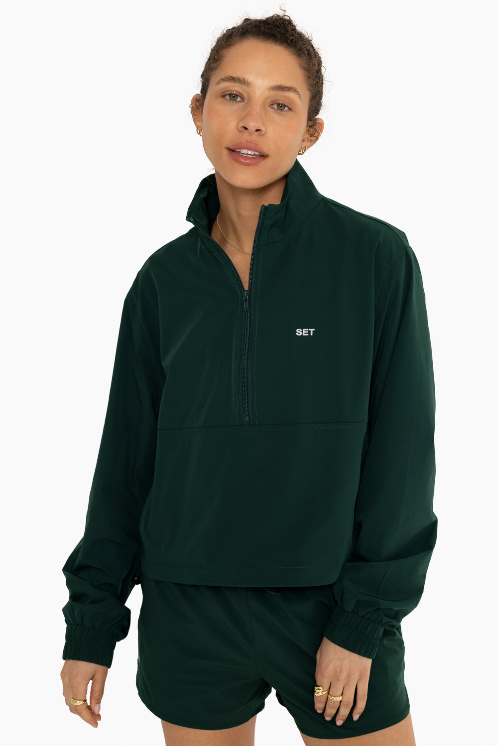 SET™ NYLON HALF ZIP WINDBREAKER IN HIDEAWAY