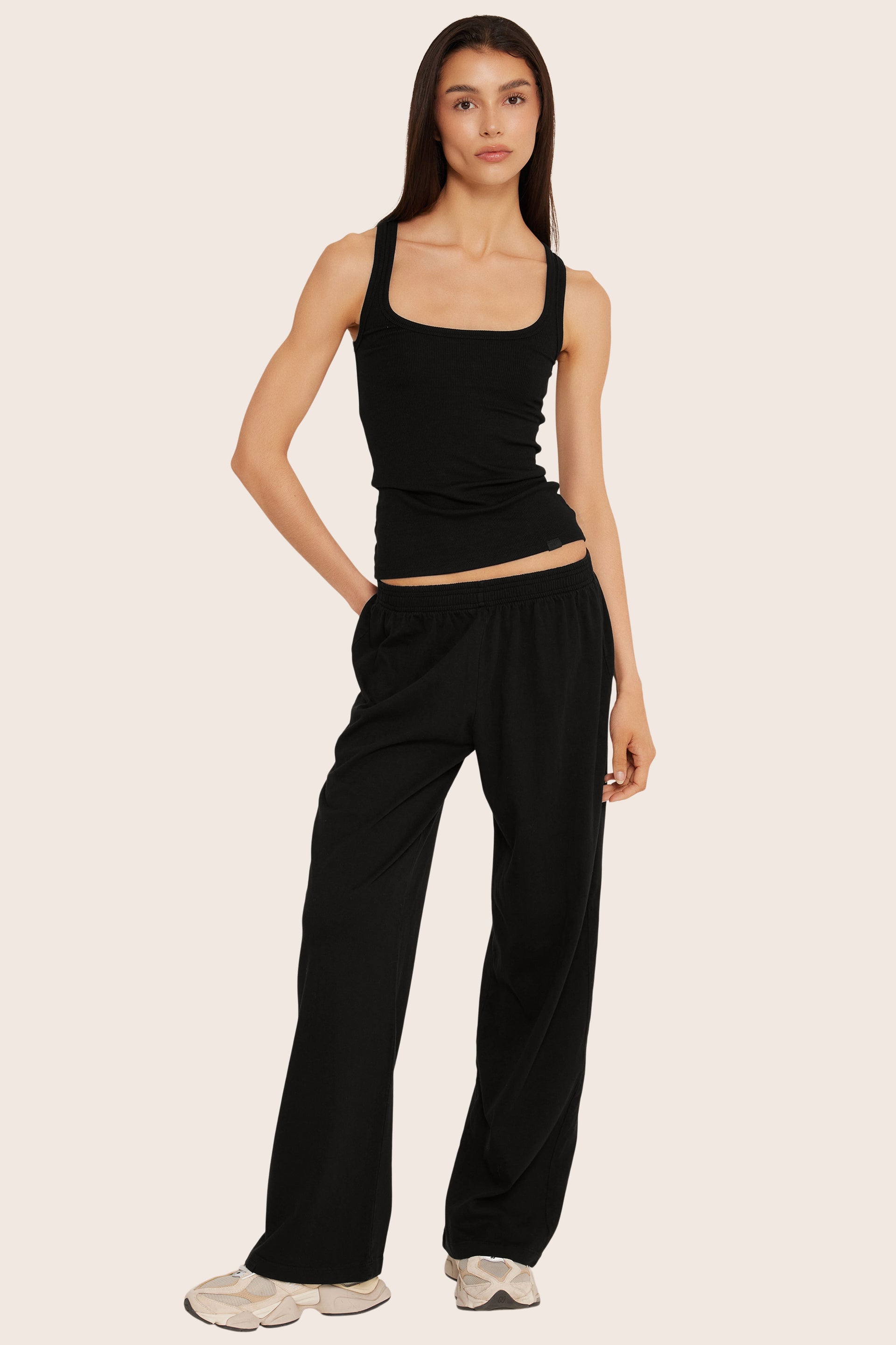 SET™ HEAVY COTTON EASY PANTS IN ONYX