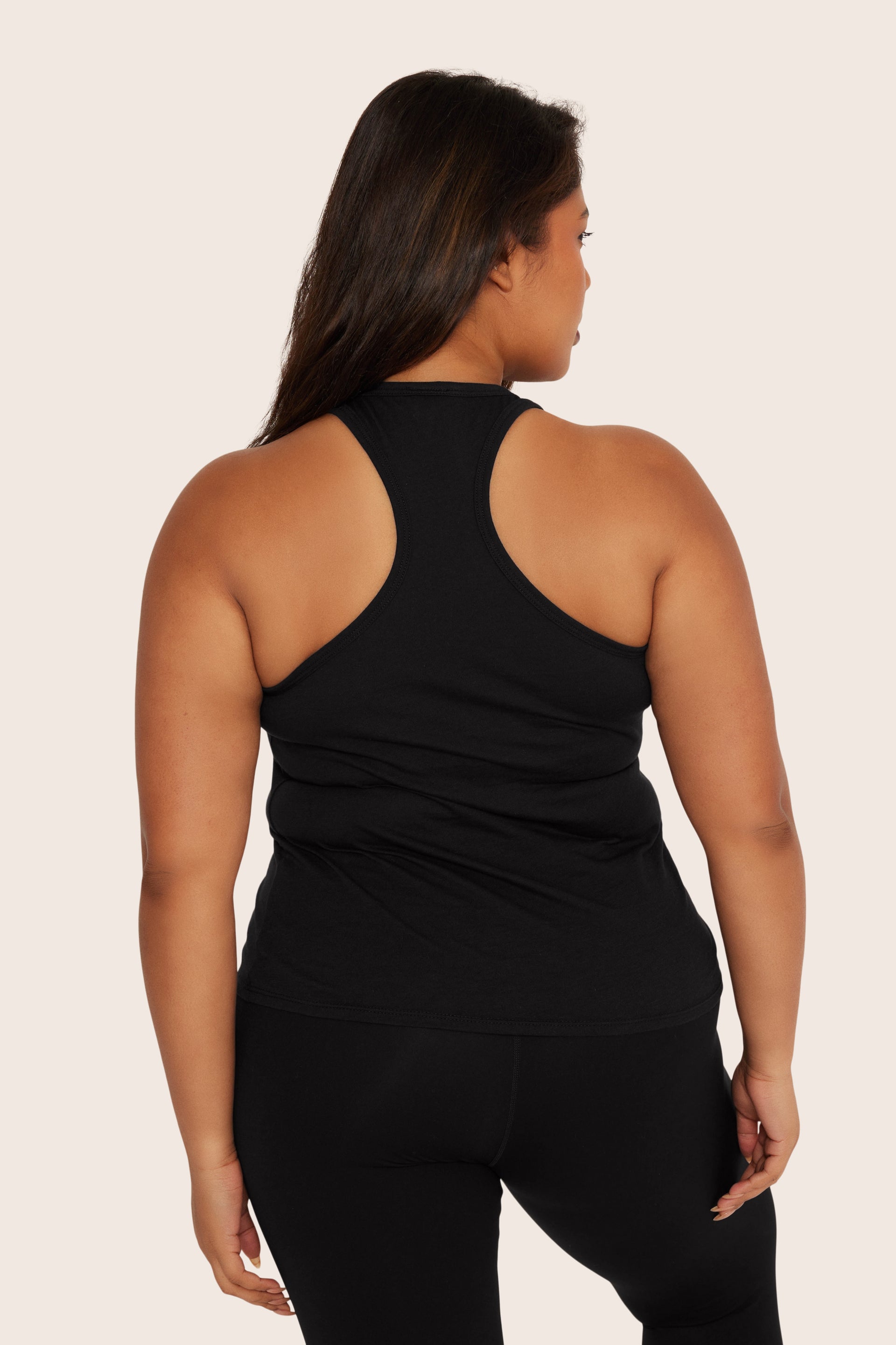 SET™ CLASSIC COTTON DAILY RACER TANK IN ONYX