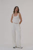 MODEL WEARS SET™ RIBBED MODAL BODY TANK IN BLANC