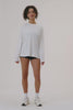 MODEL WEARS SET™ CLASSIC COTTON DAILY LONG SLEEVE IN BLANC