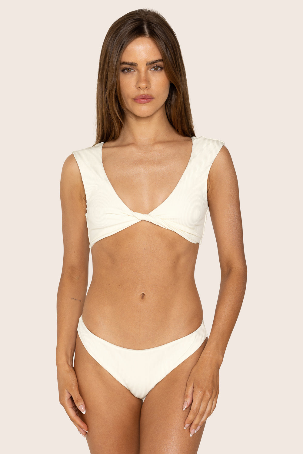 SET™ x VOLCOM SWIM SANDY TWIST TOP IN SEA SALT